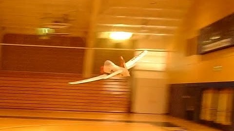 UM T-28 Trojan first indoor flight session