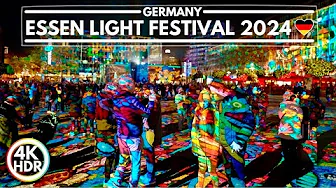 Essen Light Festival / Lichterfest 2024, Most Visited Light Art Festival in Germany - 4K HDR