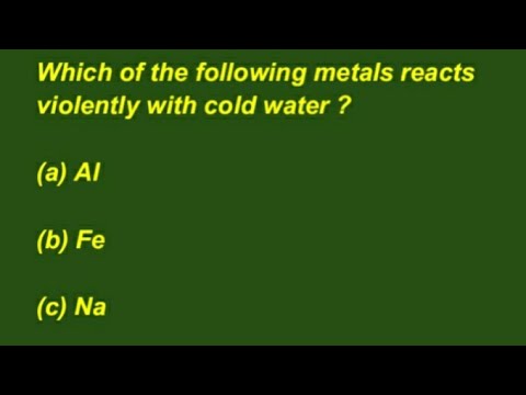 Vídeo: Qual reage violentamente com água fria?