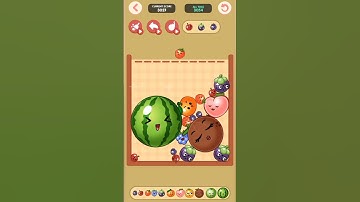 🍉 Super Satisfying Fruit Merge Game! Crazy Combos & Perfect Merge 🍎✨ #shorts #games