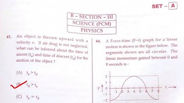 OSSTET Answer Key 2022 / Physics (PCM) Science  // OSSTET Physics Answer Key 2022