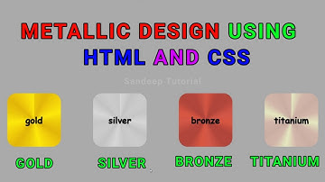 Metallic Design 👩‍💻👨‍💻  | Design | CSS Tutorial Metallic Design | Creative CSS Design | html | css