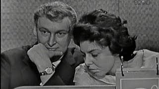 What's My Line?  Elaine May & Mike Nichols; Eamonn Andrews [panel] (Jun 26, 1960)