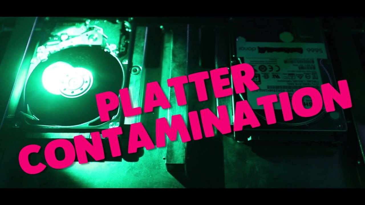 hard drive platter contamination Toshiba data recovery YouTube