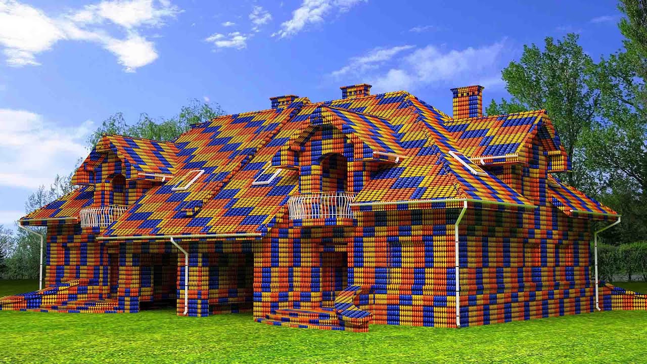 Build Amazing Villa House With Balls Satisfying Balls