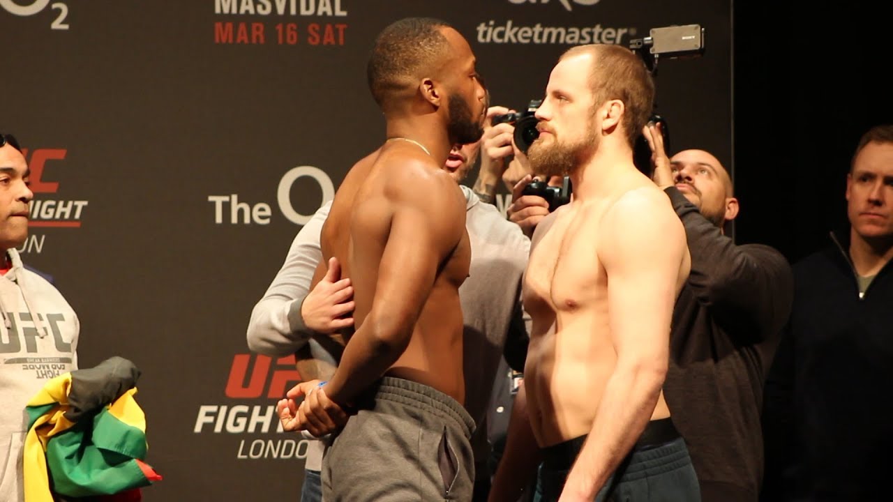 UFC London: Leon Edwards vs. Gunnar Nelson Weigh-In Staredown - MMA Fighting