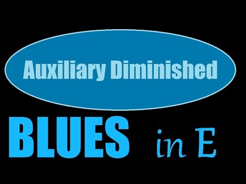 Auxiliary Diminished Blues Scale in E backing track