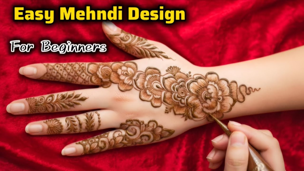 Easy Mehndi Design for Beginners | Very Simple Mehndi | Step by Step