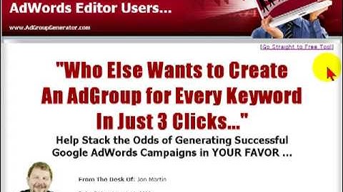 Keyword Insertion Options of AdGroupGenerator