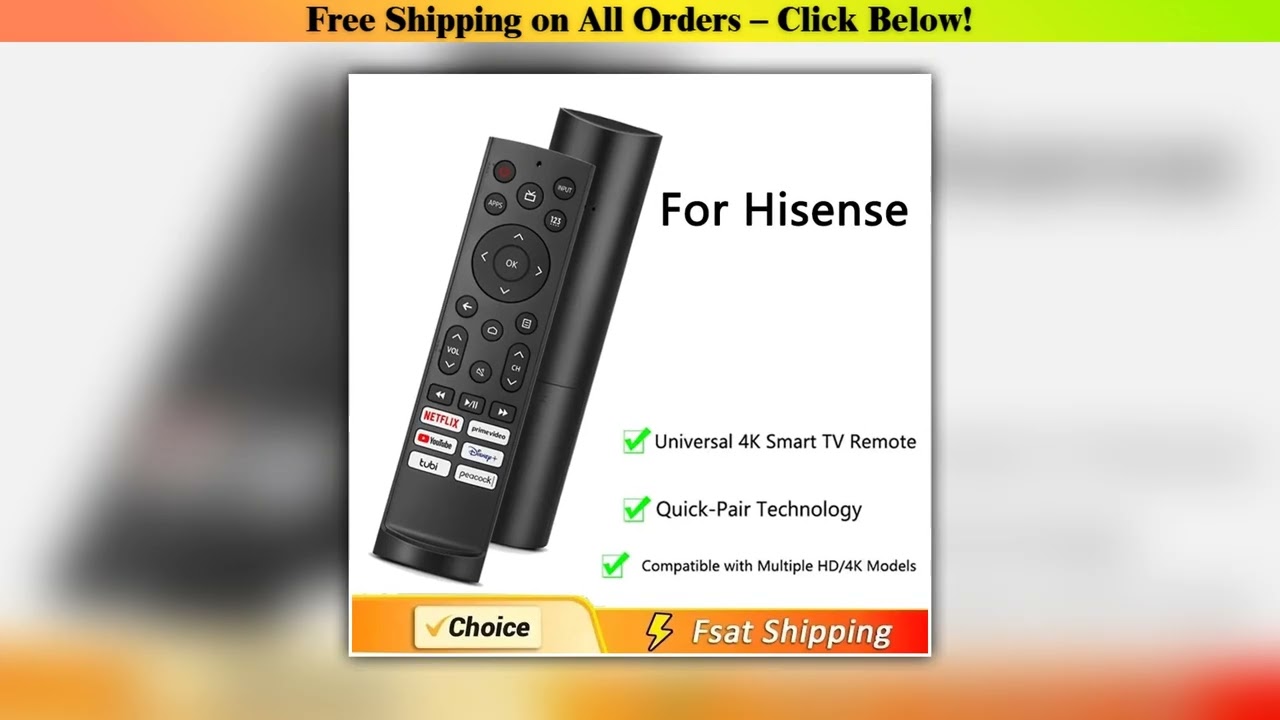 Replacement Remote Control for Hisense Android TVs, ERF3A90 for Hisense UHD 4K ULED Smart TV