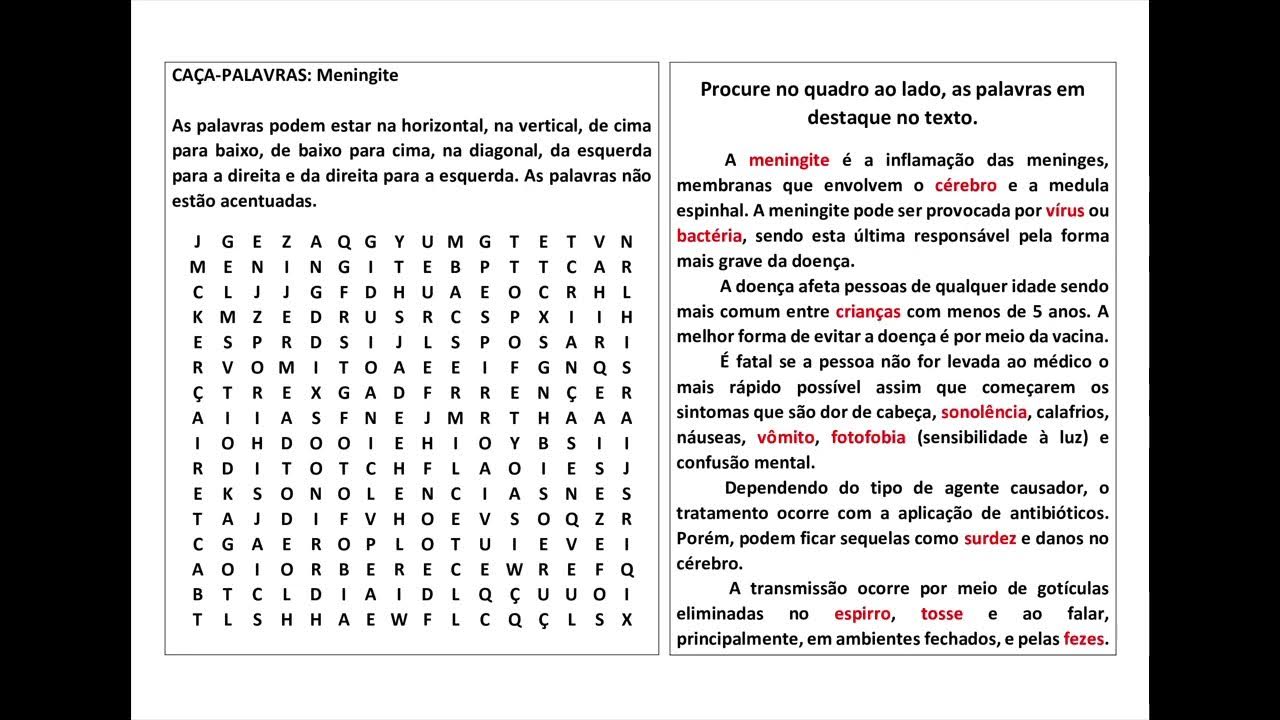 Caça-palavras classes de palavras