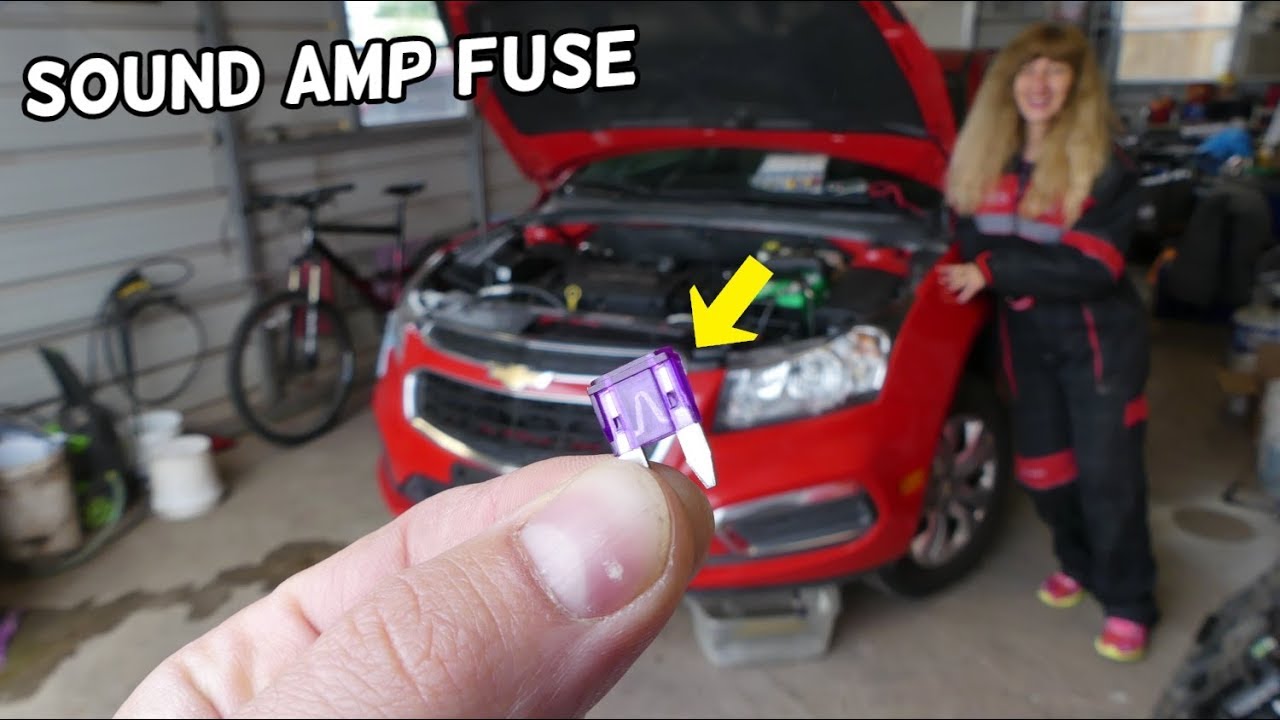 CHEVROLET CRUZE SOUND AMP FUSE LOCATION REPLACEMENT. RADIO AMPLIFIER NO