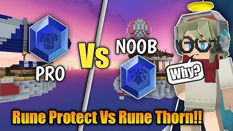 Rune Thorn Vs Protect, Against Leeching!! [Blockman Go Bedwars]