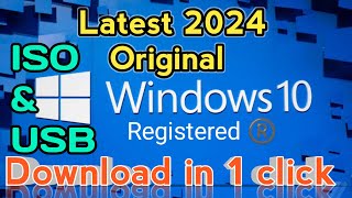 windows 10 download original microsoft ✅ for usb drive install iso file 2023 and 2024 latest