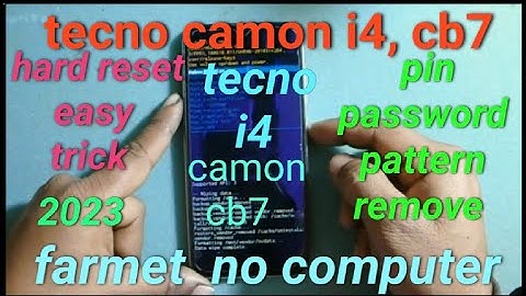 tecno camon i4 (cb7 )hard reset kaise kare | how to farmet tecno camon i4 easy trick key way.