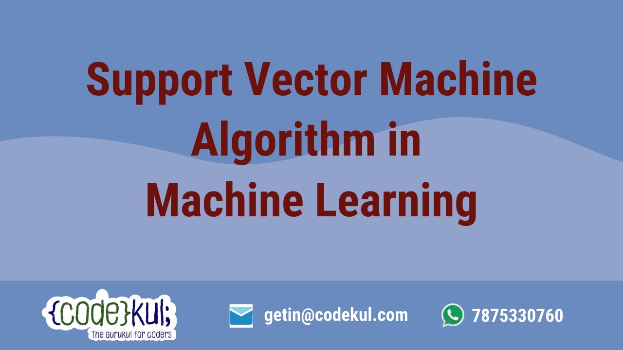 Machine Learning Algorithms - SVM - YouTube