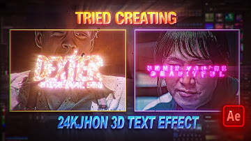 TRIED CREATING @24KJHONEDITZ 3D TEXT EFFECT IN AFTER EFFECTS. #textanimation #aftereffectstutorial