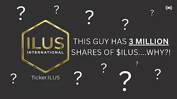 THIS GUY HAS 3 MILLION+ SHARES OF $ILUS - LOCKED, LOADED & READY FOR THE FUTURE!!