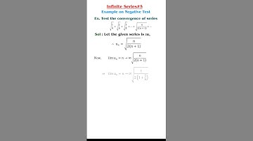 Infinite Series -5||convergence and divergence||Real analysis|| Example on Negative test