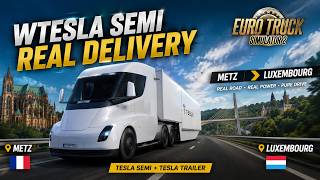 Silent Electric Truck Run | ETS2 Tesla Semi Mod
