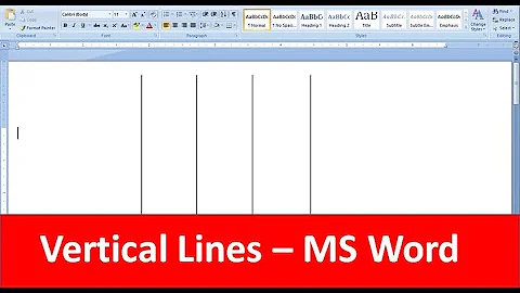 Add Vertical Lines in MS Word