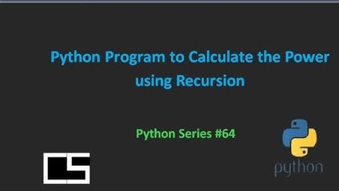 Python Program to Calculate the Power using Recursion |@CodingwithShameera1