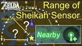 Range Of Sheikah Sensor Zelda Breath Of The Wild Youtube