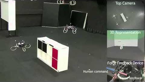 Experiments of Semi-Autonomous Haptic Bilateral Teleoperation of Multiple UAVs