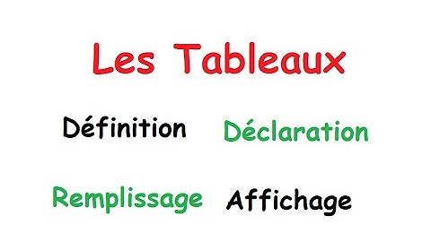 الحلقة 9 : Langage C ( Les Tableaux ) darija # الدارجة المغربية