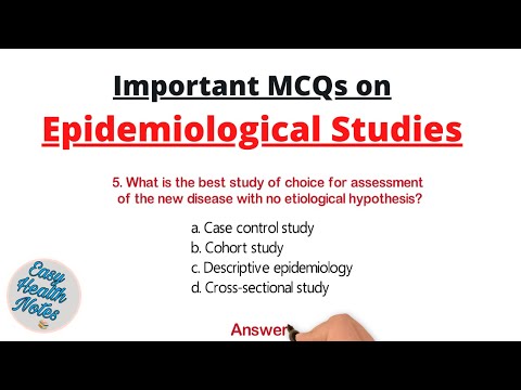 Epidemiological studies & designs ।। Important MCQs with answers