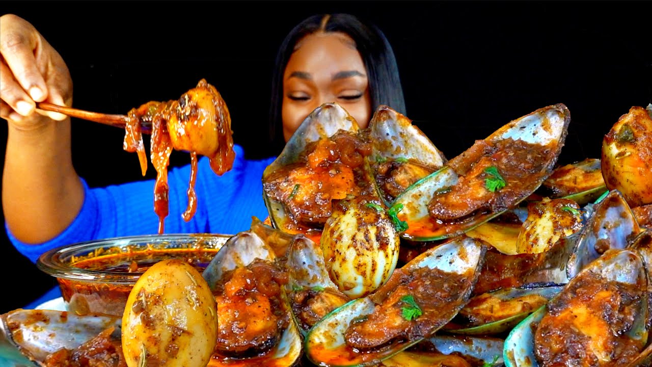 SPICY CAJUN GREEN LIPPED MUSSEL MUKBANG | SEAFOOD BOIL MUKBANG | Cajun Seafood Boil Asmr