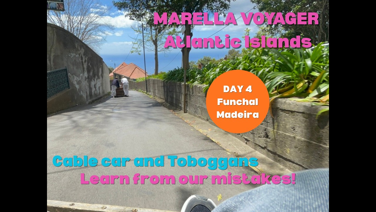 Madeira cable car and toboggans. Marella Voyager cruise.