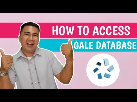 HOW TO ACCESS GALE DATABASE I TUTORIAL