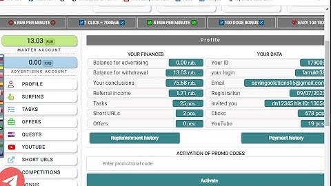 Live withdraw of 13 Rub- How to complete shortlink -serfclick-Urdu-Hindi-English.