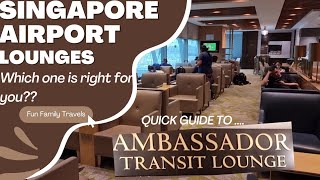 How to decide on Transit Lounge at Singapore Airport? | Ambassador Transit Lounge Review