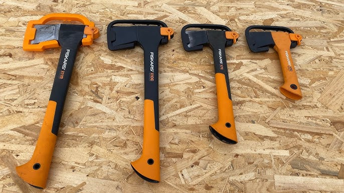 Fiskars X5 fireplace set with axe, knife and sharpener