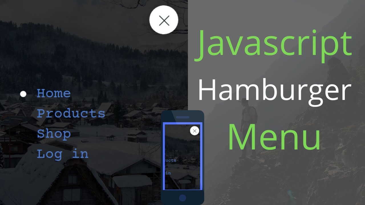 Animated  Menu In Javascript, HTML, CSS