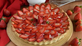 Tarta de fresas y crema pastelera ESTÁ BUENÍSIMA !!!