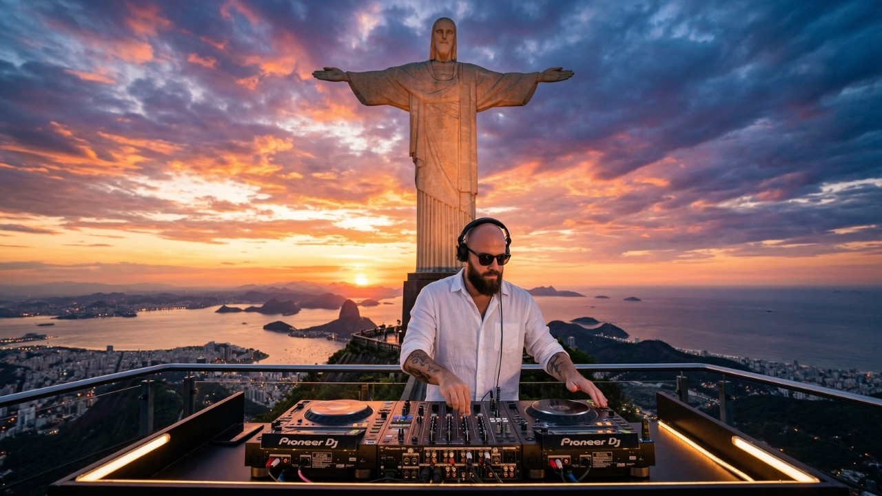 Melodic Techno Sunset Set over Rio de Janeiro | Christ the Redeemer & Sugarloaf Mountain