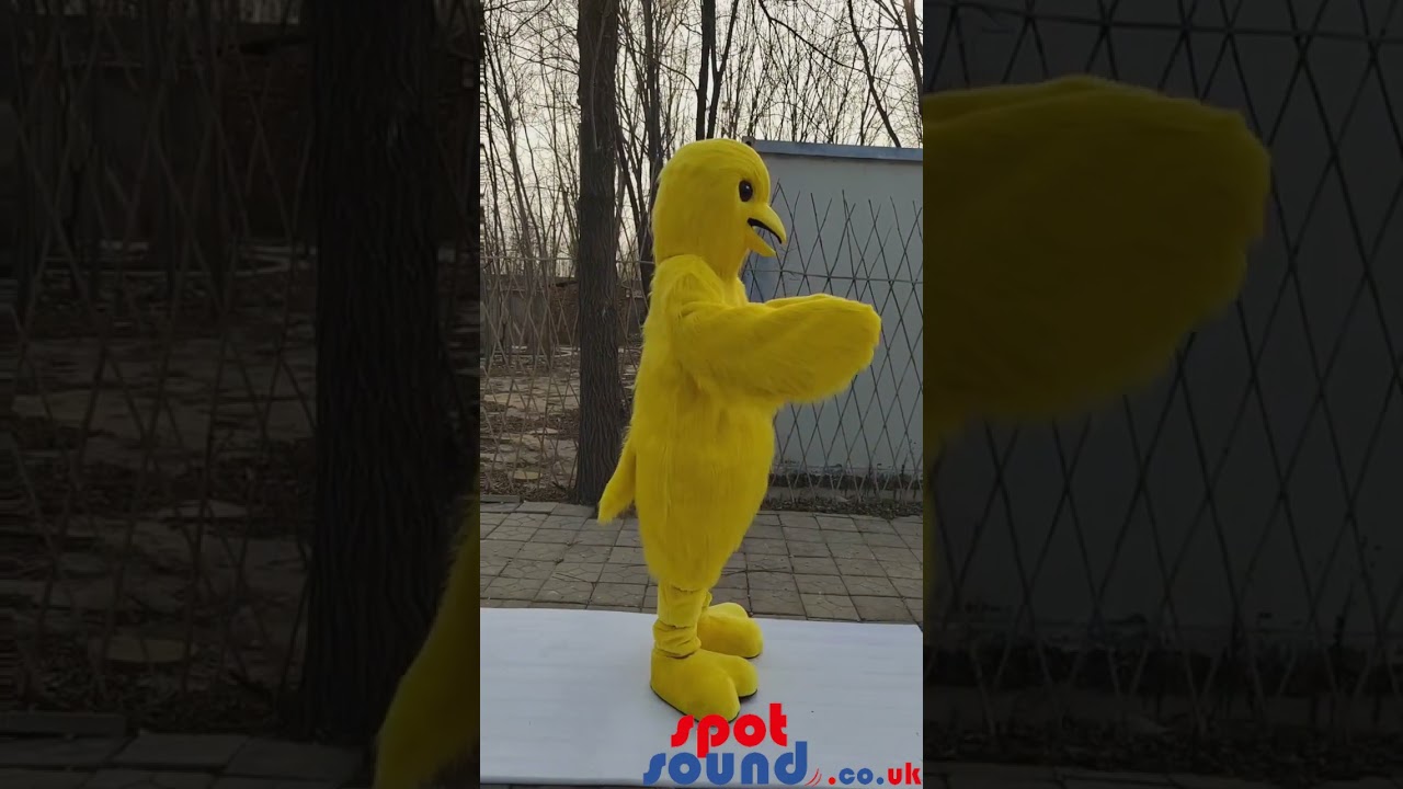 Yellow Bird SPOTSOUND.CO.UK Mascot Costume Outfit Advertising Carnival Halloween Cosplay Dress