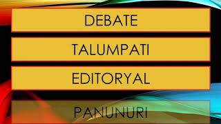 Tekstong Argumentatibo (Nangangatuwiran)//Estratehiya//Paraan