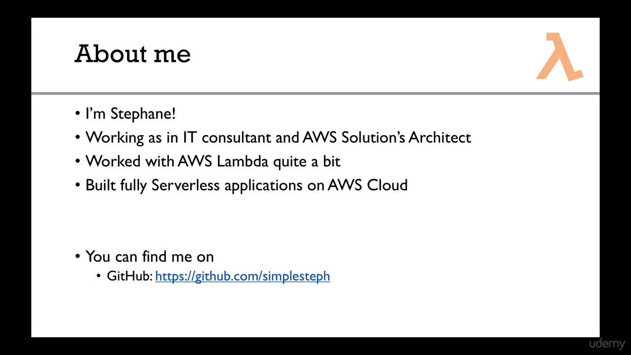 AWS Lambda and the Serverless Framework - Hands On Learning! : About ...