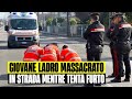 LADRO MASSACRATO IN STRADA MENTRE TENTA DI RUBARE UN FURGONE: ARRIVANO AMBULANZA E CARABINIERI
