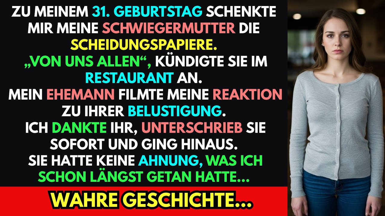 Meine Schwiegermutter schenkte mir Scheidungspapiere – sie hat nie mit meiner Rache auf der Feier