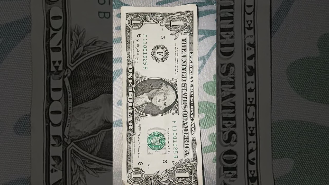 2017 low serial number F11001025B and a trying dollar bill who would like it for the collection