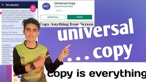 How To Use Universal Copy App | Universal Copy App Settings | All Written Text Copy 👉