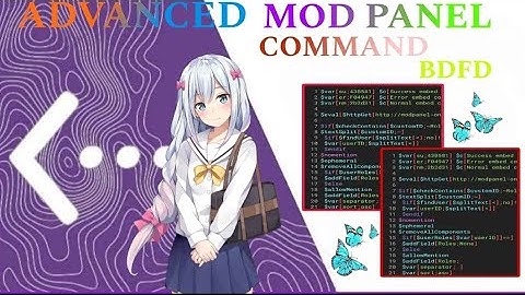 ADVANCED MOD PANEL COMMAND BOTH SLASH AND PREFIX | BDFD TUTORIAL | MOD PANEL COMMAND | Bot Designer