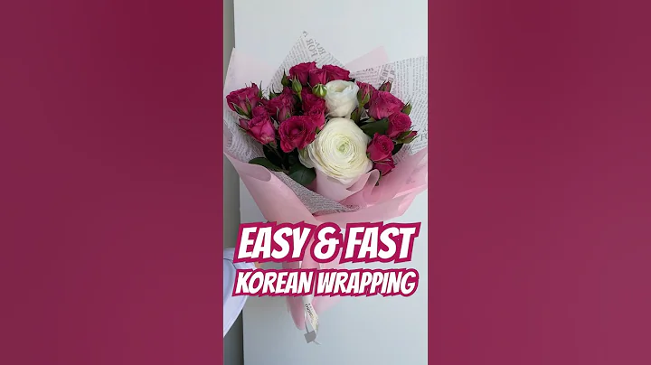 HOW TO GIFT WRAP FLOWERS /ROSES IN TISSUE PAPER korean flower wrapping #diy tutorial EASY FAST #ASMR