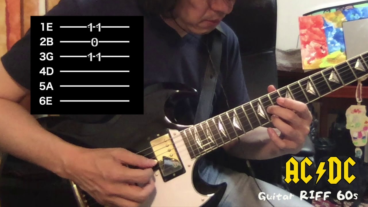 For Those About To Rock - AC/DC Guitar Riff Mini Tutorial - YouTube