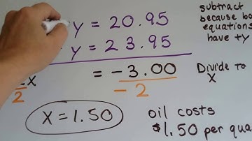 Grade 8 Math #8.3f, Elimination Method - Real life situation Word Problem